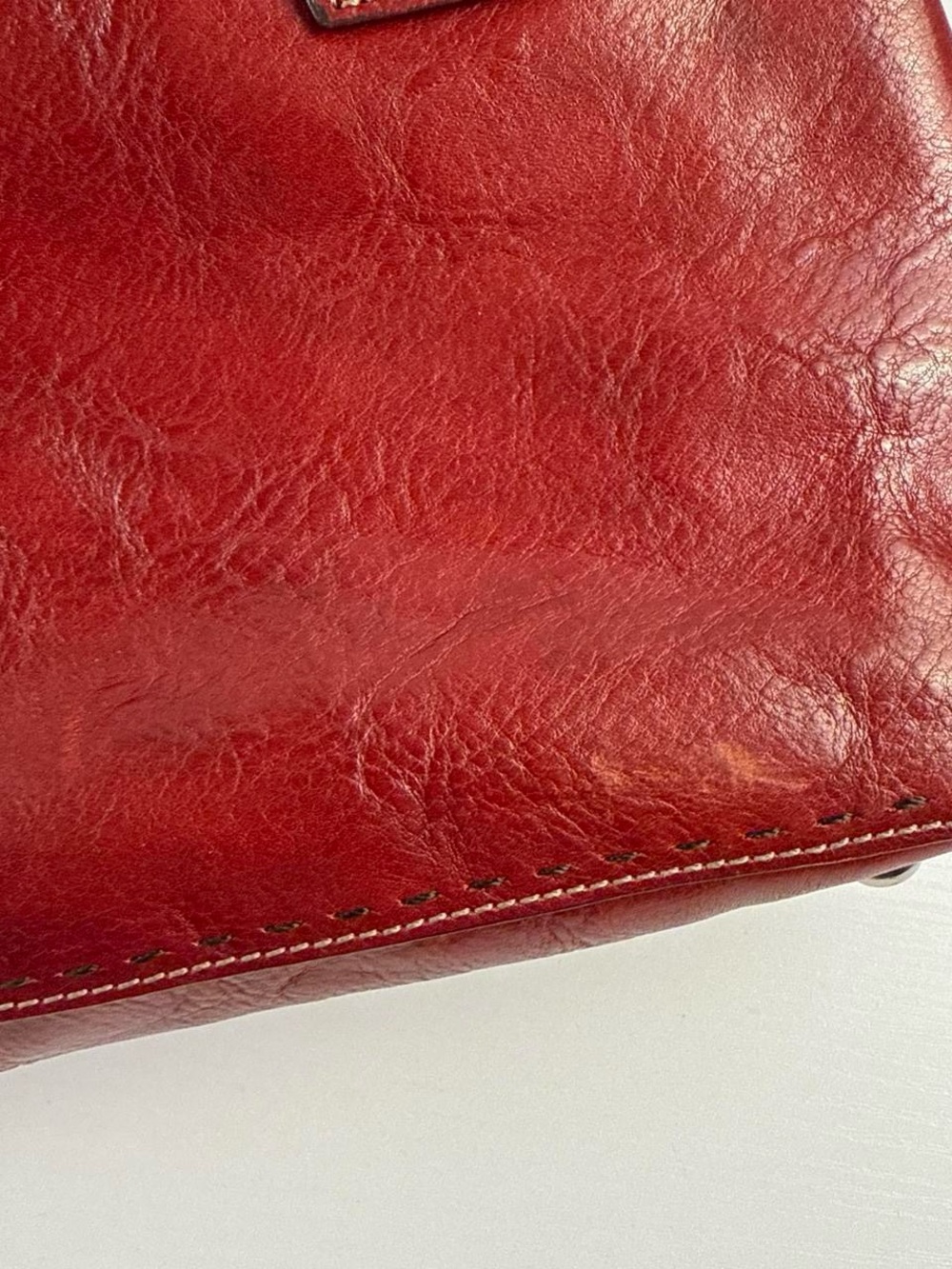 Fossil Sedona Dark Cognac Red Leather Saddle Shoulder Bag - Picture 8 of 8